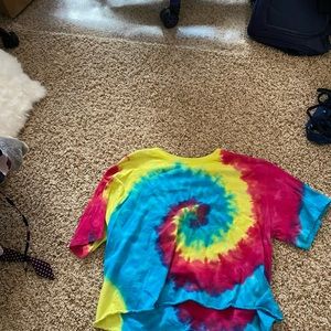 fashion nova tie dye crop top